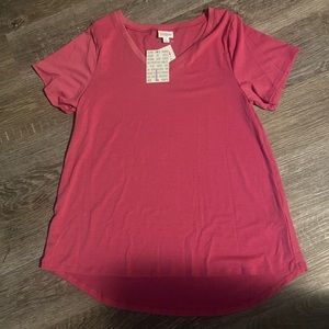Lularoe christy t large new with tag solid pink